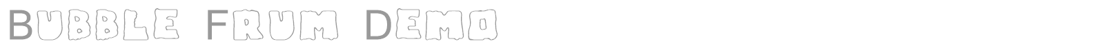 Bubble Frum font preview